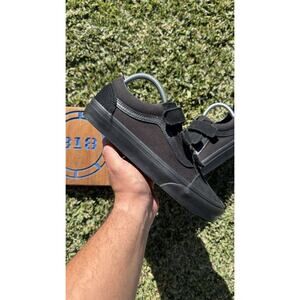 Vans Old Skool V Mens 7.5 Women’s Sz9 Black/Black/Black Skate Shoes Used
